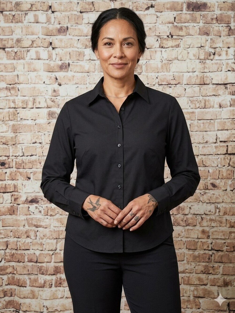 🧨🧨J. Marco Galleries Blouse Black Long Sleeve Button Down Size 14